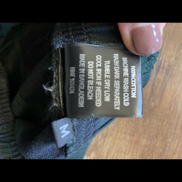 NEW Navy and Green Check Lounge Pants - Picture 3 of 3